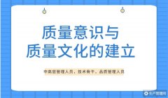 【内训课程】质量意识与质量文化的建立