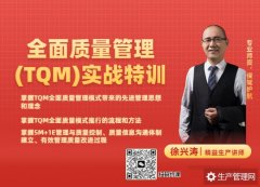 全面质量管理(TQM)实战内训课程